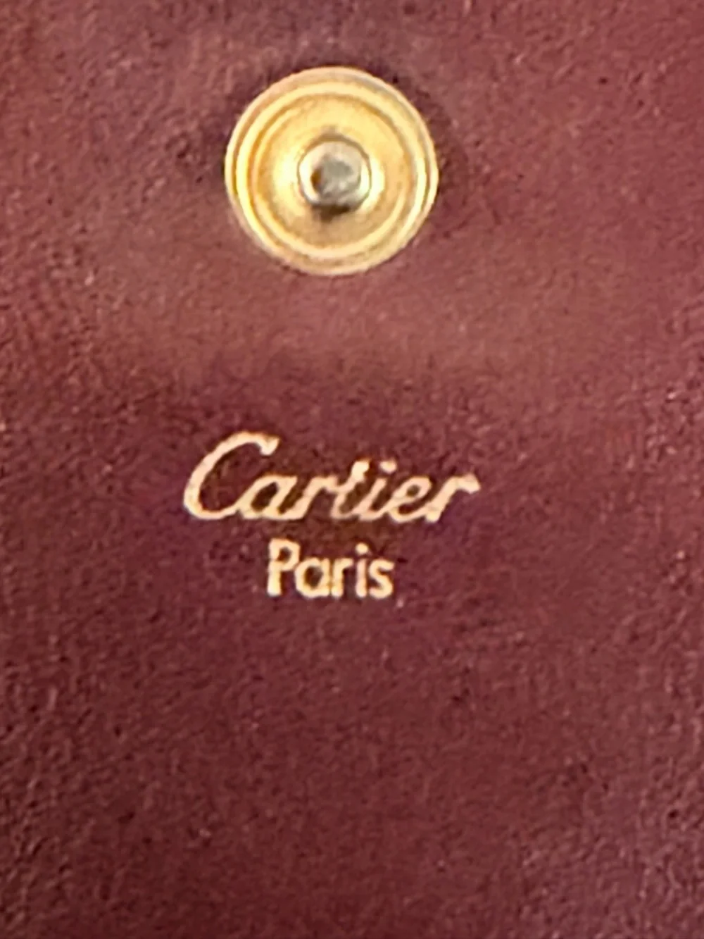 Cartier coin case square purse / wallet Must de Bordeaux 73184184